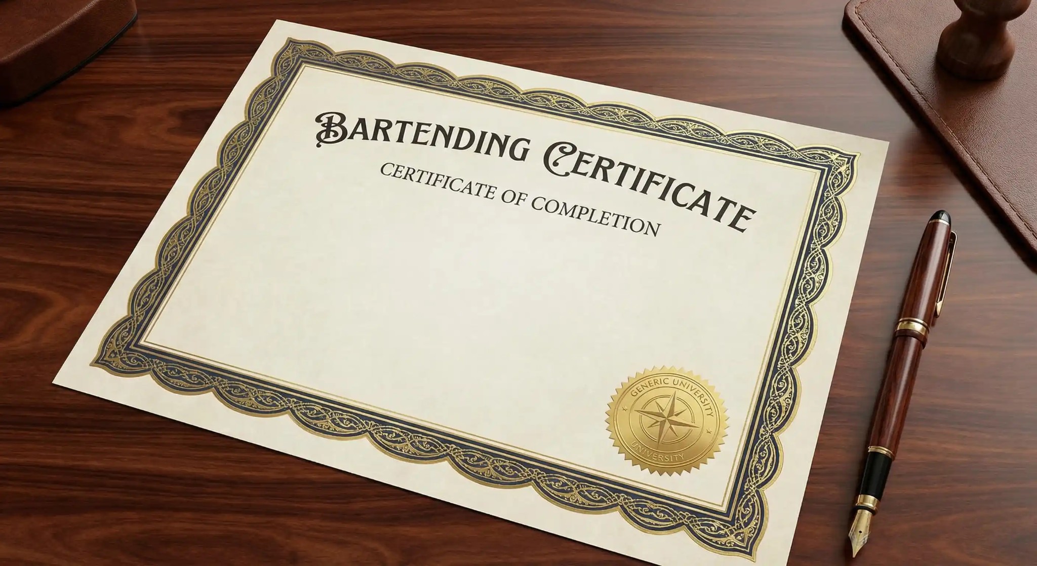 Job placement interview scene for bartending school graduate speaking with manager at table